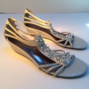 Women's Silver Beaded Sandal